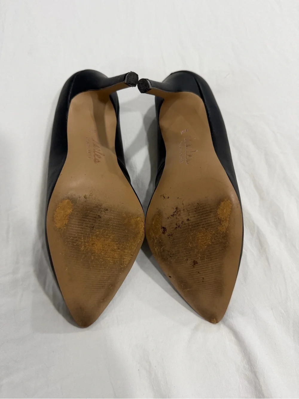 Charles By Charles David Black Pointed-Toe Leather Pumps